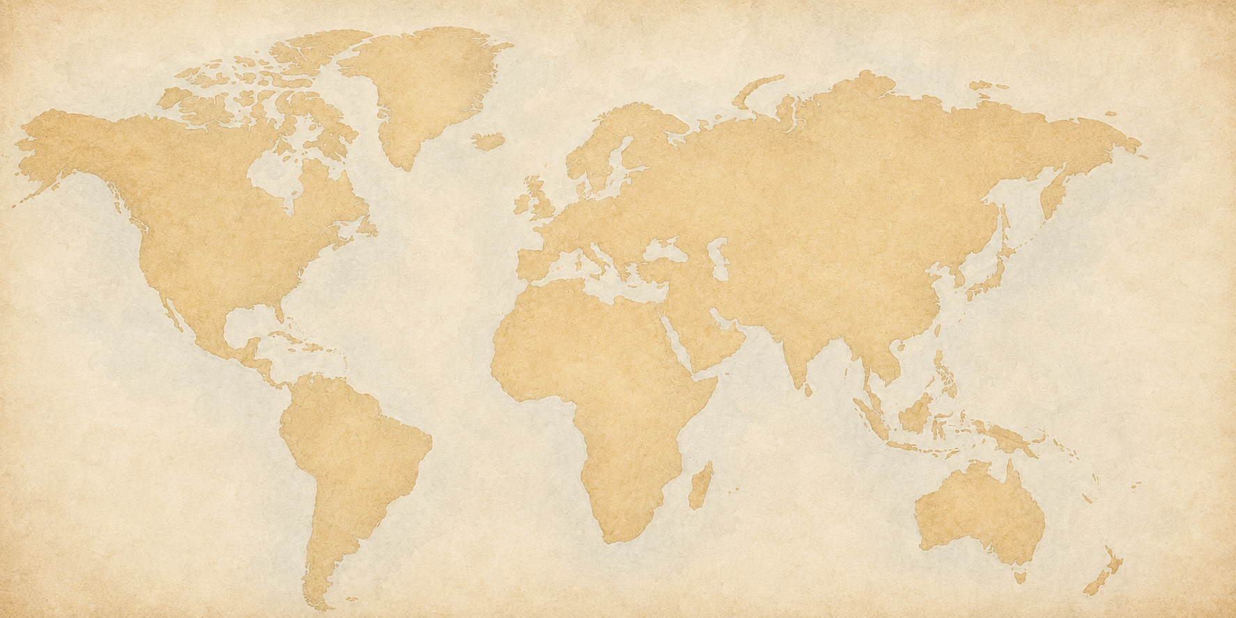 世界地図 — 珈琲産地の位置